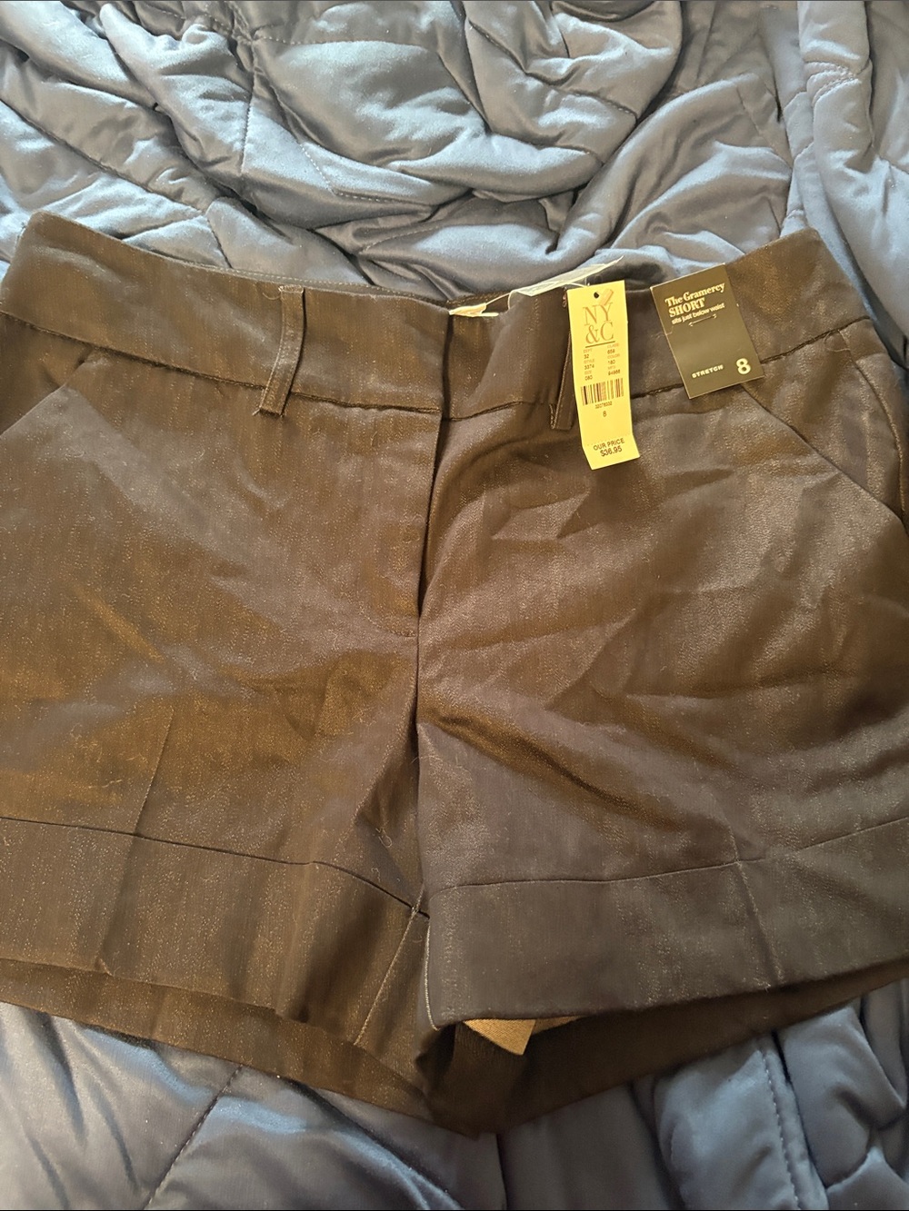 New York & Company Blue  Tailored Bermuda Shorts